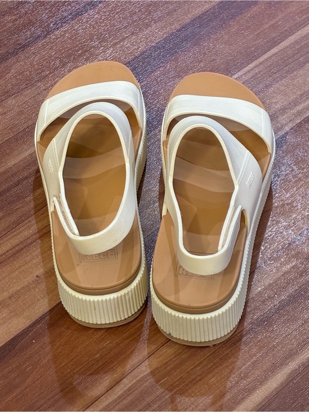 Reef Water Vista Higher Women's Platform Sandals Cloud Size 8W Beige - Picture 5 of 8